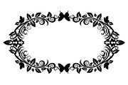 Butterfly Floral Vintage Frame Bundl, an Illustration by Creativeshirt (Thumbnail 19 of 51)