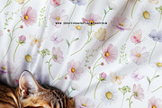 Pastel Wildflowers & Bows Clipart, a Decorative Illustration by OKArtHub (Thumbnail 10 of 11)