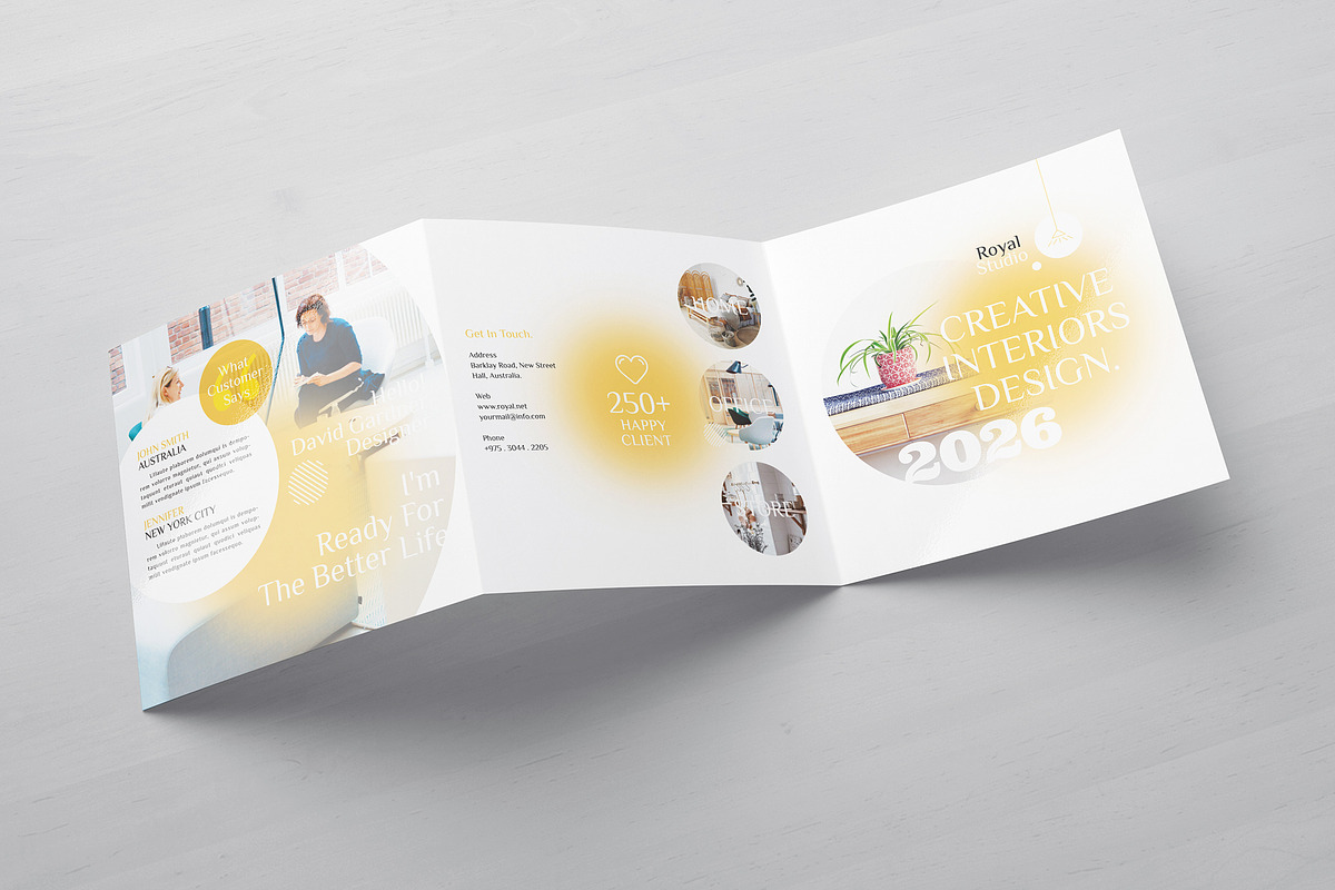 Interior Design Square Trifold, a Brochure Template by Designsoul14