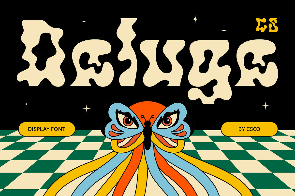 CS Deluge – Trippy Font, a Sans Serif Font by Craft Supply Co. (Photo 1 of 8)