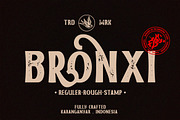 Bronxi - A Vintage Sans Serif Fonts, a Script Font by Vava Aryanto (Thumbnail 1 of 16)