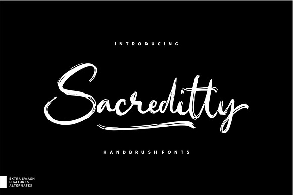 Sacreditty Handbrush Fonts preview 8