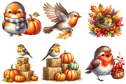 Autumn Robin Bird clipart, an Illustration by Designworld (Thumbnail 3 of 7)