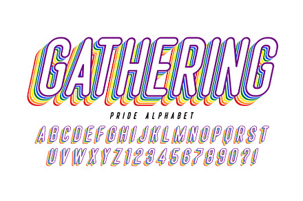 Original display rainbow font design, an Illustration by Revelstockart