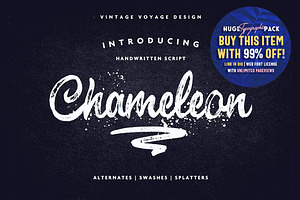Chameleon Impressive Brush Script