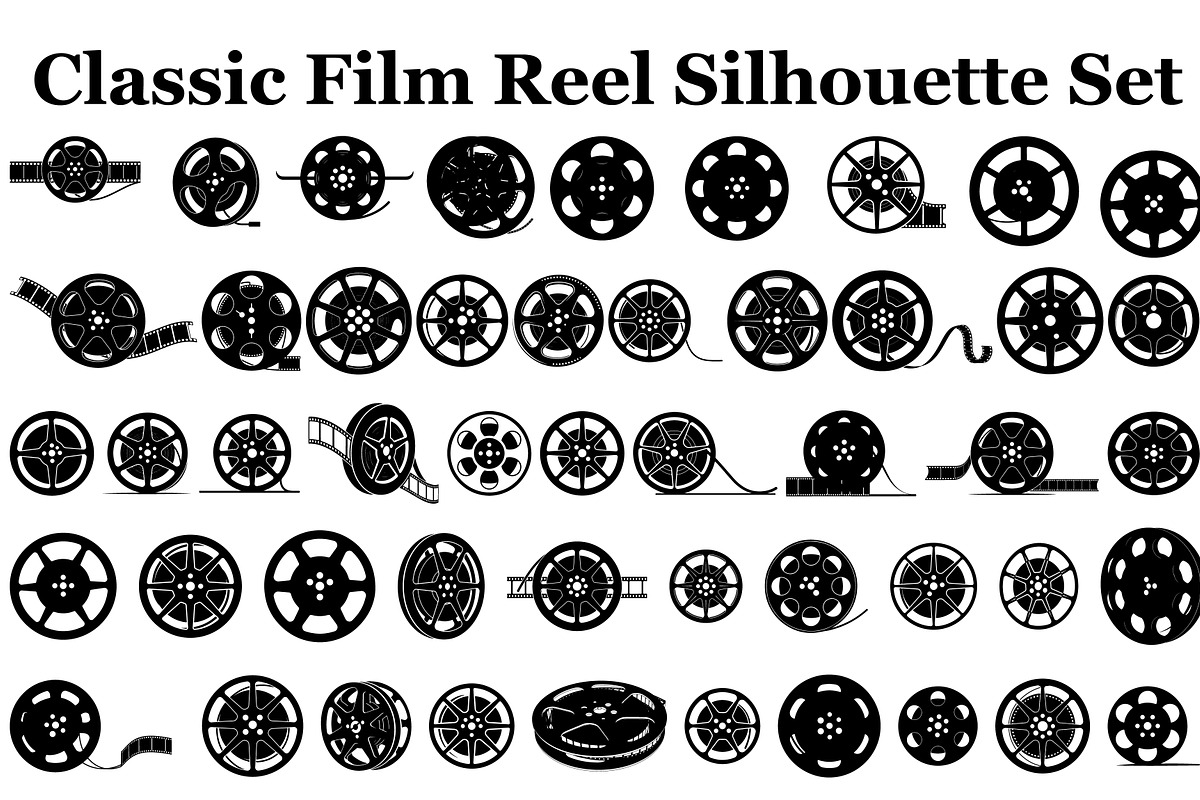 Classic Film Reel Silhouette Set, a Graphic by Designer_Momina (Photo 1 of 14)