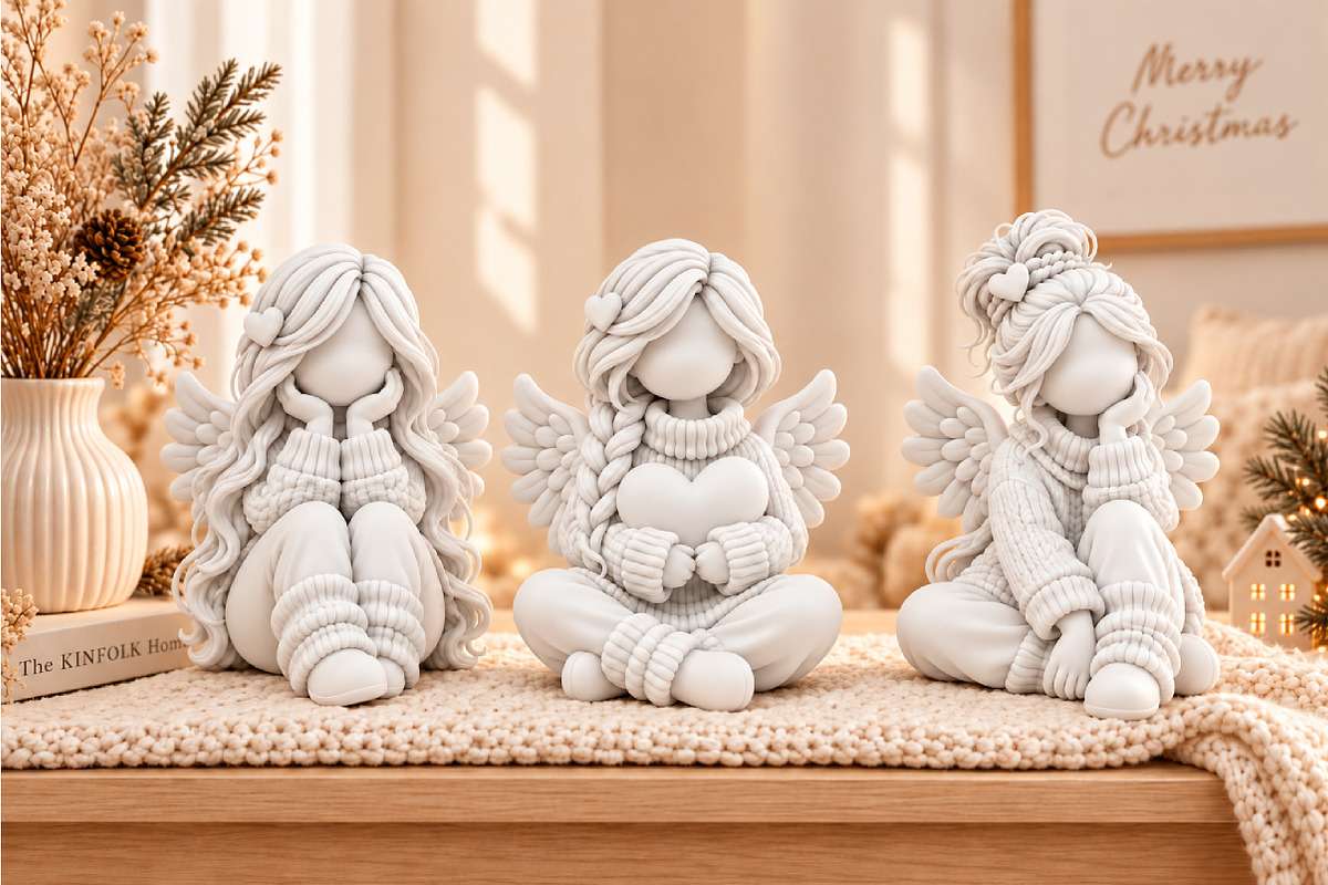 Faceless Angel Figurines 3D STL, a Characters & Person 3D Model by Layerology (Photo 3 of 3)
