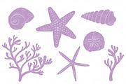 Lavender Vector Seashells, an Illustration by Amanda Ilkov (Thumbnail 4 of 5)