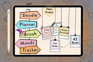 Planner Digital Doodle Mood Tracker