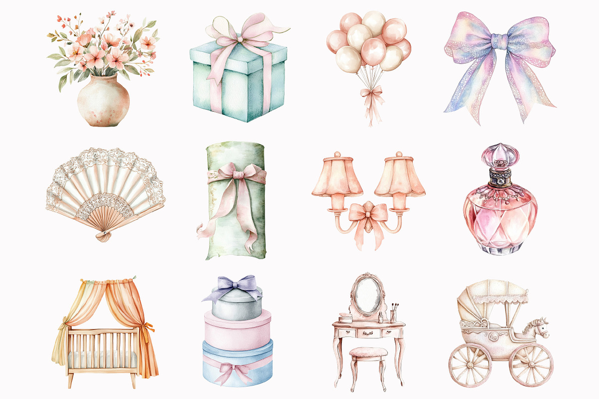 Pink Baby Girl Clipart, an Illustration by Design Market (Photo 3 of 5)