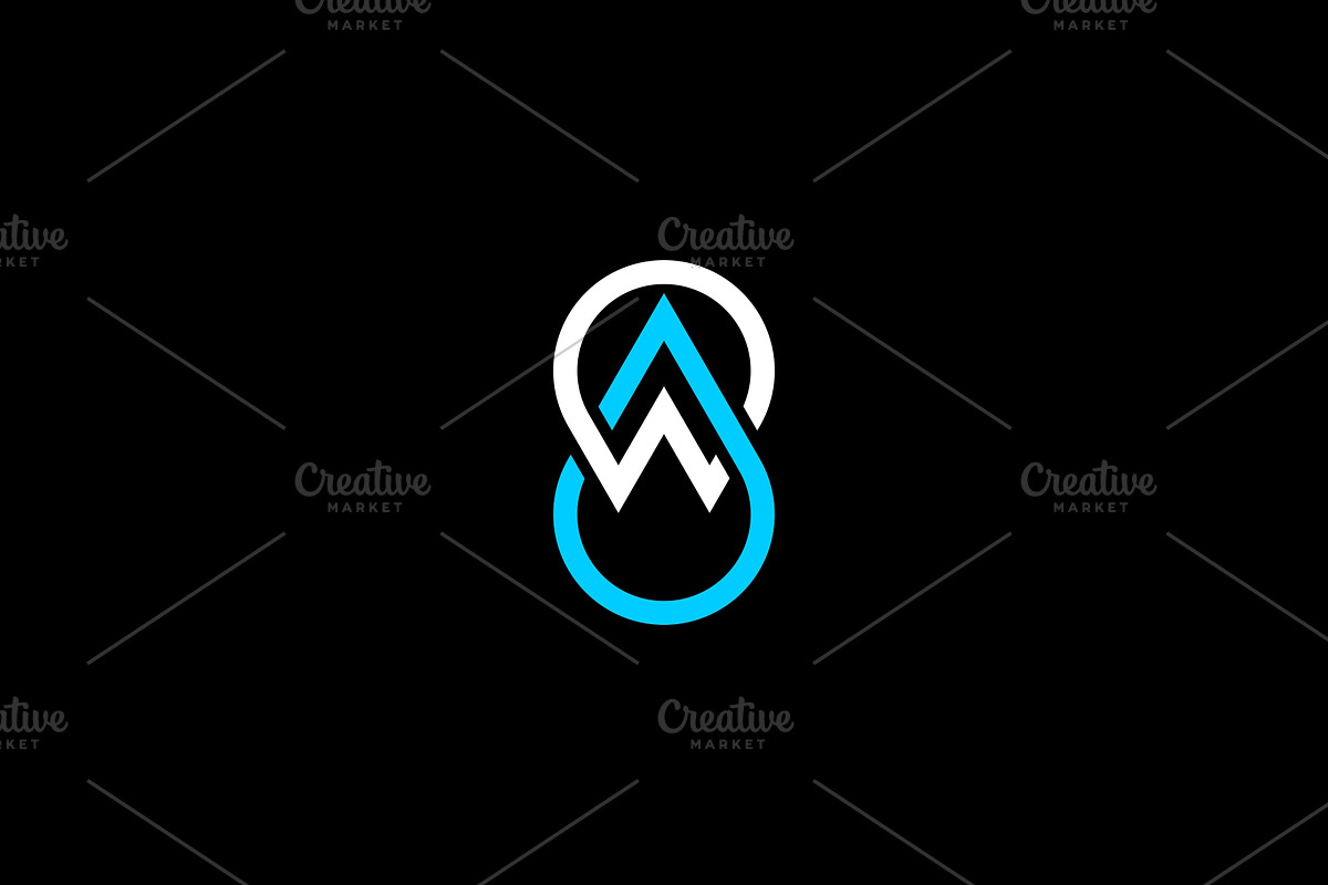 Infinity Drop W Letter Logo Template, a Branding & Logo Template by MenkType Studio (Photo 1 of 3)