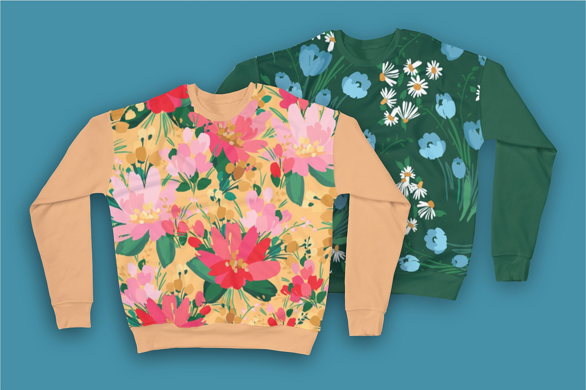 Floral Patterns & Borders, a Pattern Graphic by Nadia Grapes (Photo 6 of 8)