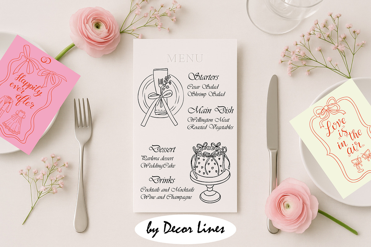 Wedding Bows, an Object Illustration by Decor Lines (Photo 3 of 16)