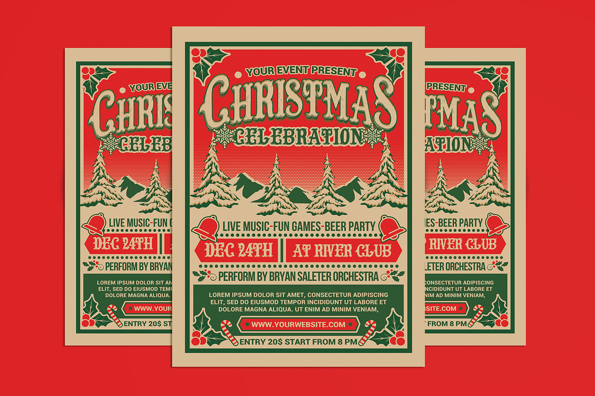 Christmas Celebrations Flyer, a Flyer Template by Muhamad Iqbal hidayat (Photo 1 of 4)