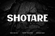 Shotare - Bold Sans Display Typeface, a Sans Serif Font by Iqsiart Studio (Thumbnail 1 of 13)