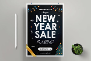 Christmas And New Year Sale Flyer, a Flyer Template by MightyDesign