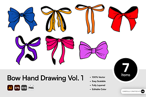 Bow Hand Drawing Vol. 1, a Graphic by SLAB! Design