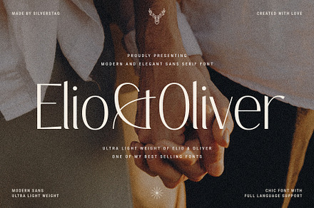 Elio & Oliver Ultra Light Sans Serif, a Sans Serif Font by SilverStag Type Foundry