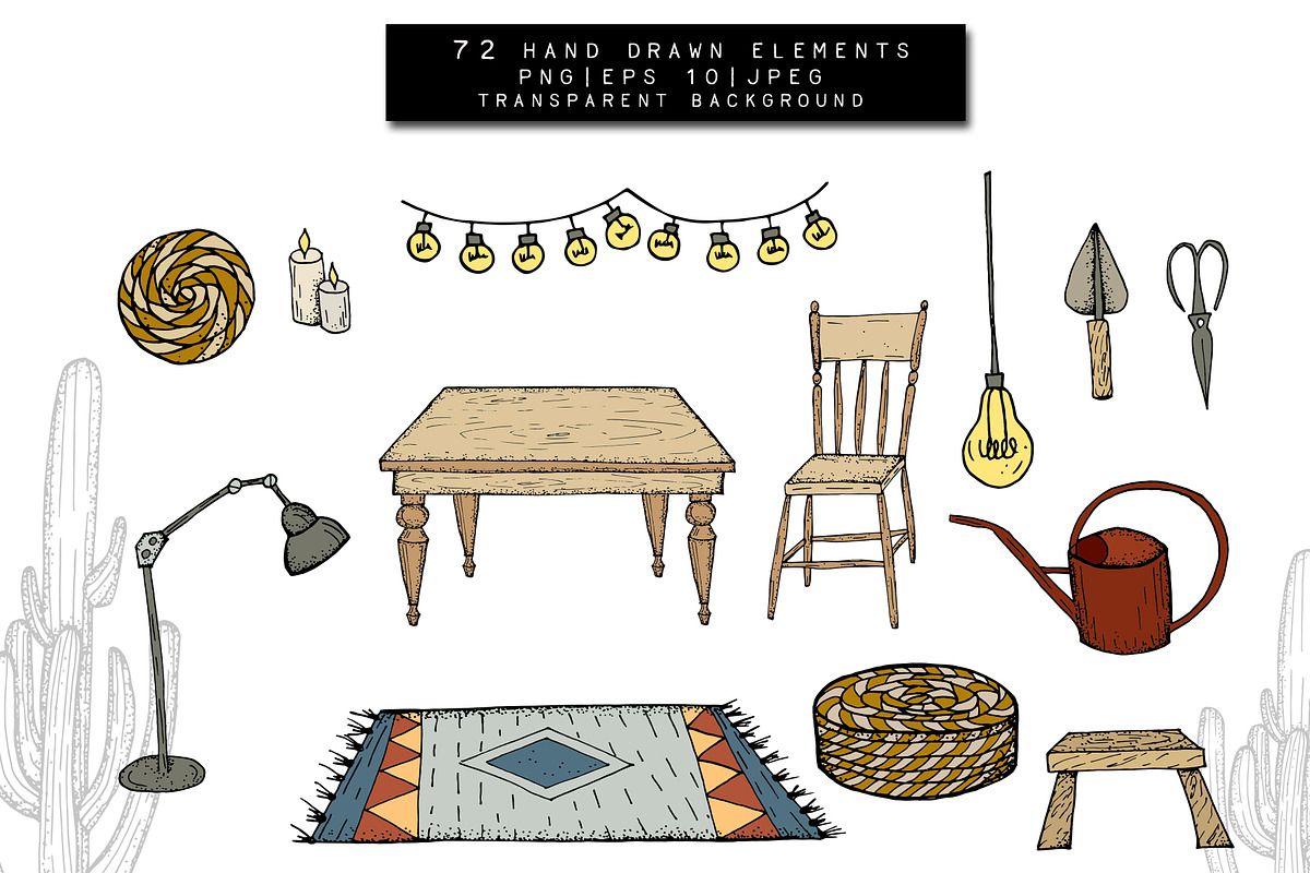 Home Plants Clipart Collection, a Graphic by Hand drawn Boutique (Photo 3 of 10)
