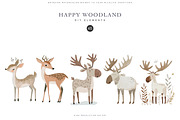 watercolor woodland animal clipart, an Animal Illustration by Pink Studio Art (Thumbnail 7 of 14)