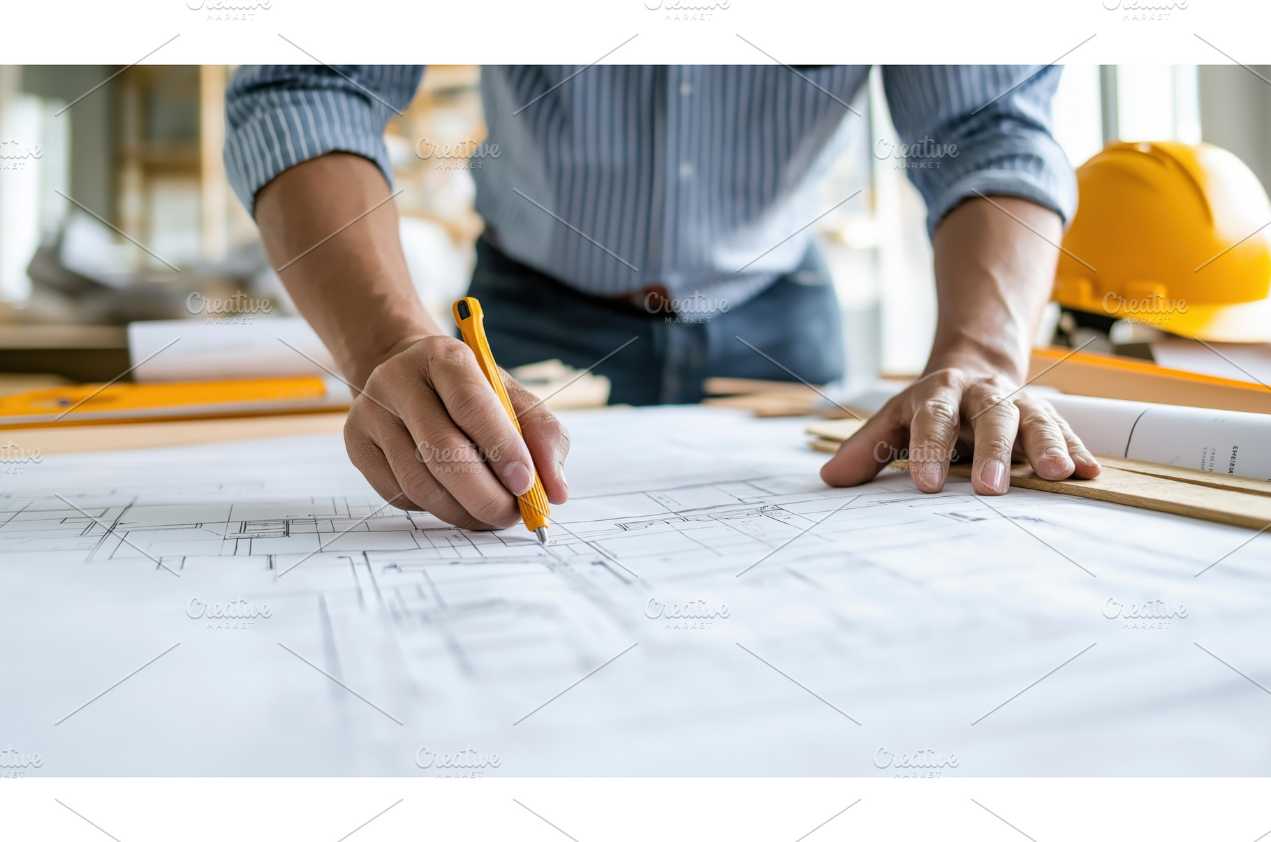 Architect working on building, a Person Photo by Sergey Kotenev