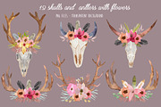 Wild Collection - Skulls and Antlers, a Decorative Illustration by MaraquelaStudio (Thumbnail 4 of 10)