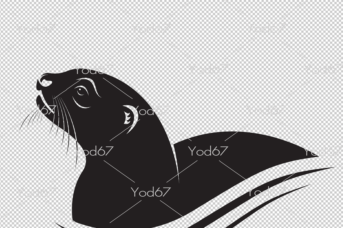 Vector of Asian Otter, Aonyx cinerea, an Outline Icon by yod67 (Photo 2 of 2)