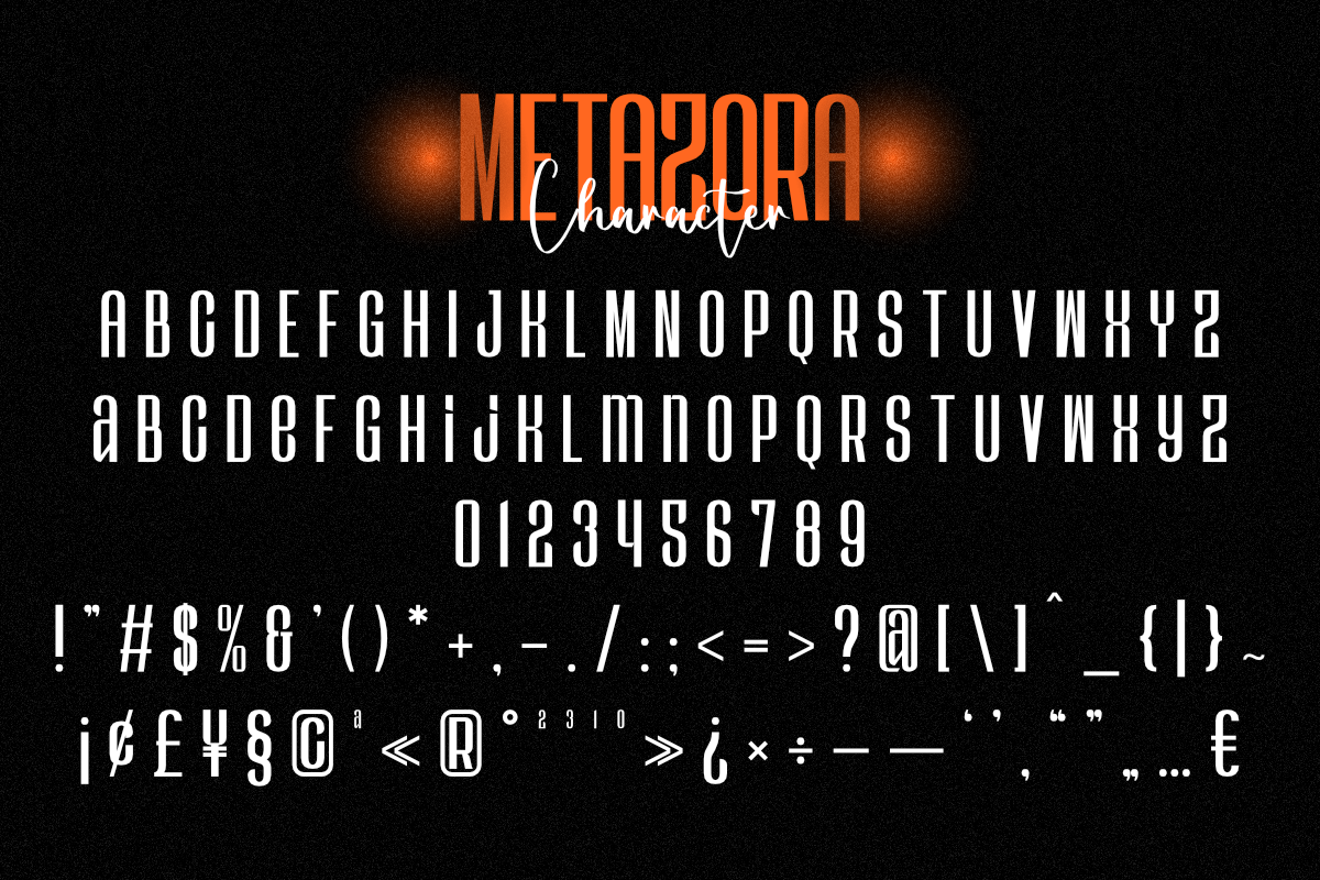 Metazora - Modern Condensed Sans, a Sans Serif Font by Illustraly Design (Photo 2 of 8)
