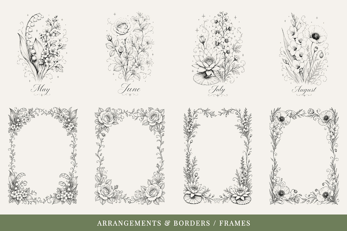 Birth Month Flowers Illustrations, a Decorative Illustration by AW Studios (Photo 3 of 9)