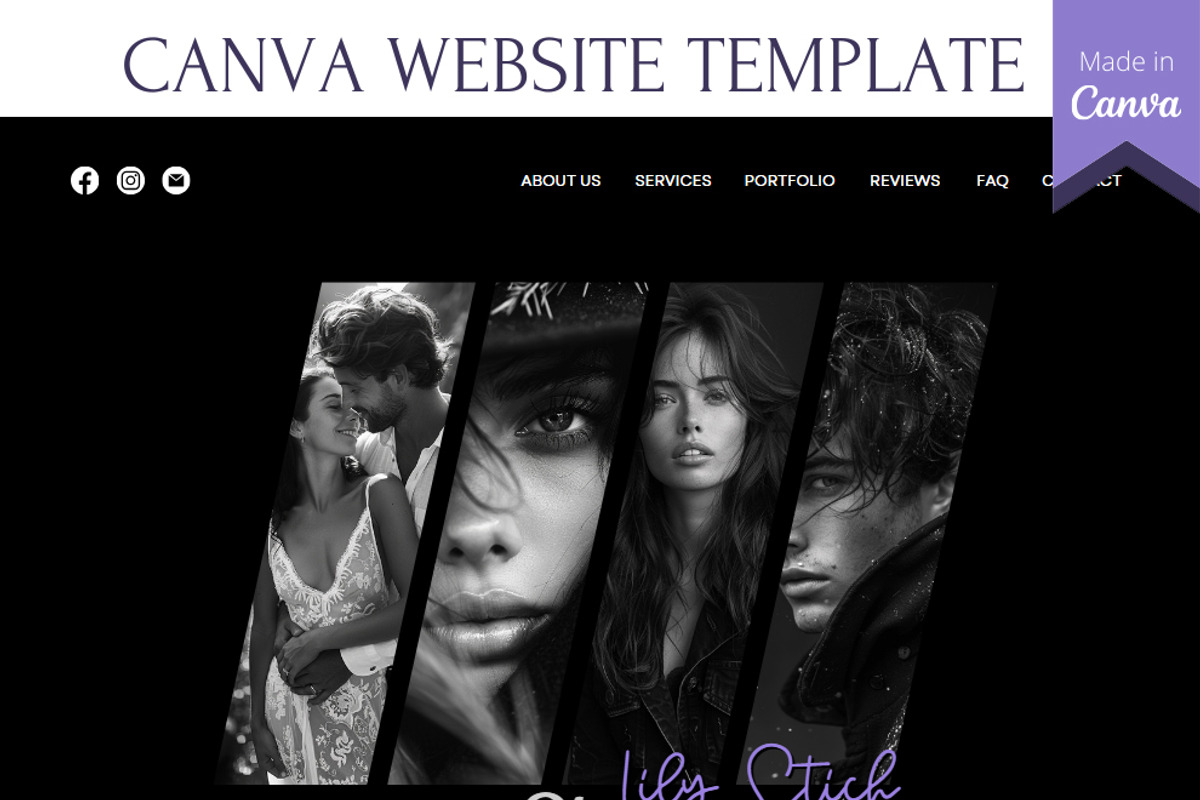 Canva Website for Photographer, a Landing Page Template by Lenka_X (Photo 1 of 2)