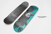 Realistic Skateboard Deck Mockup 9, a Product Mockup by Uncentrifuged Pressure (Thumbnail 1 of 8)