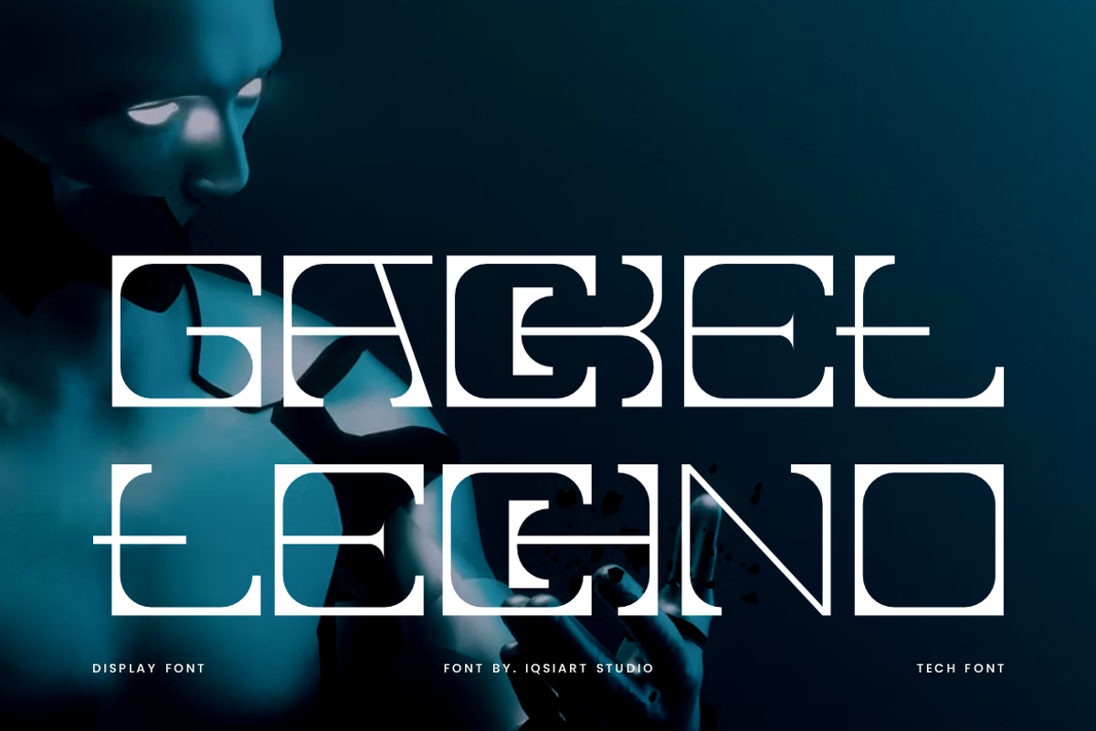 Gacket Techno - Futuristic Font, a Sans Serif Font by Iqsiart Studio (Photo 1 of 7)