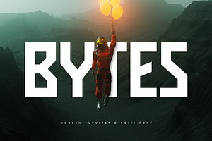 BYTES - Modern Futuristic Scifi Font