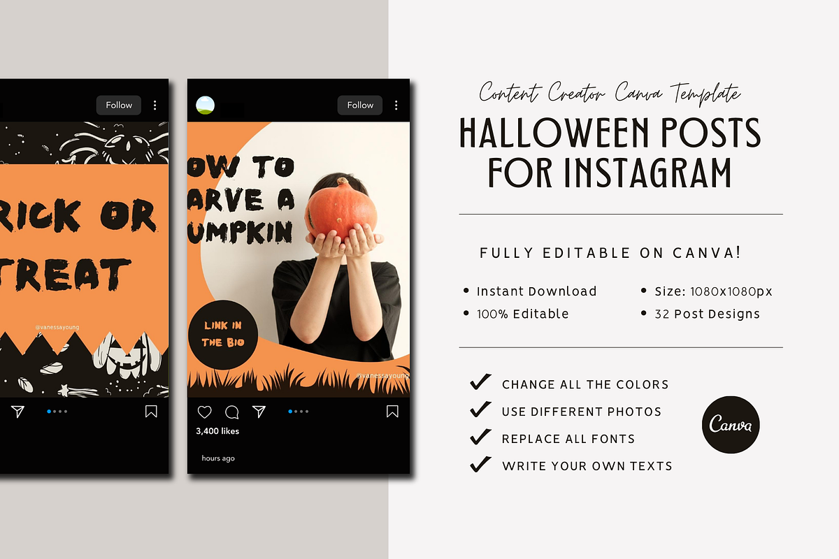 INSTAGRAM POST Halloween Pumpkin Party preview 5