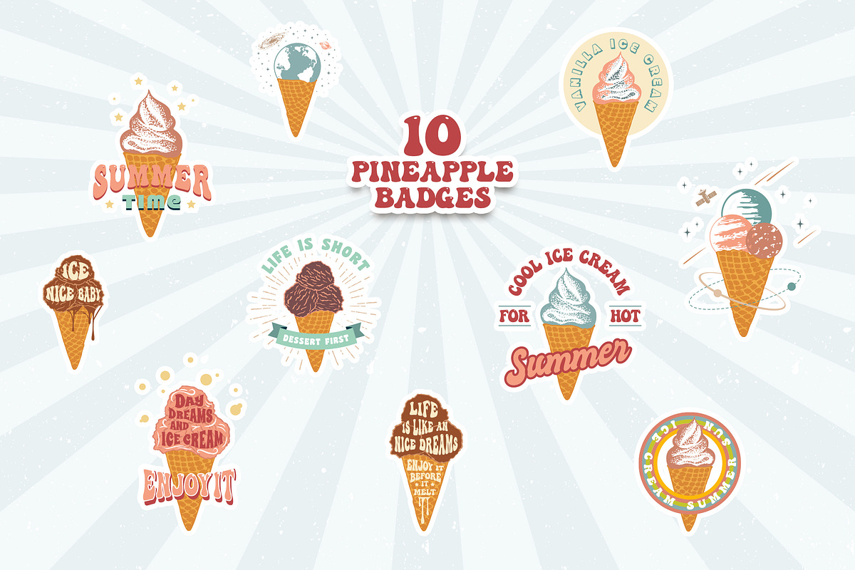 Taste Of Summer. 60 Groovy Logos, an Object Graphic by Cosmic Store (Photo 11 of 26)