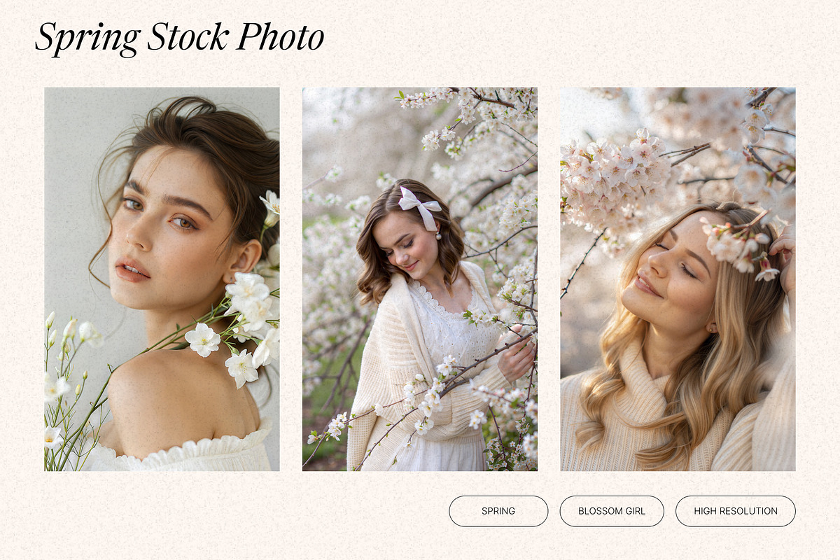 Spring Blossom Girl Photo Bundle, a Beauty & Fashion Photo by Helospace (Photo 3 of 8)