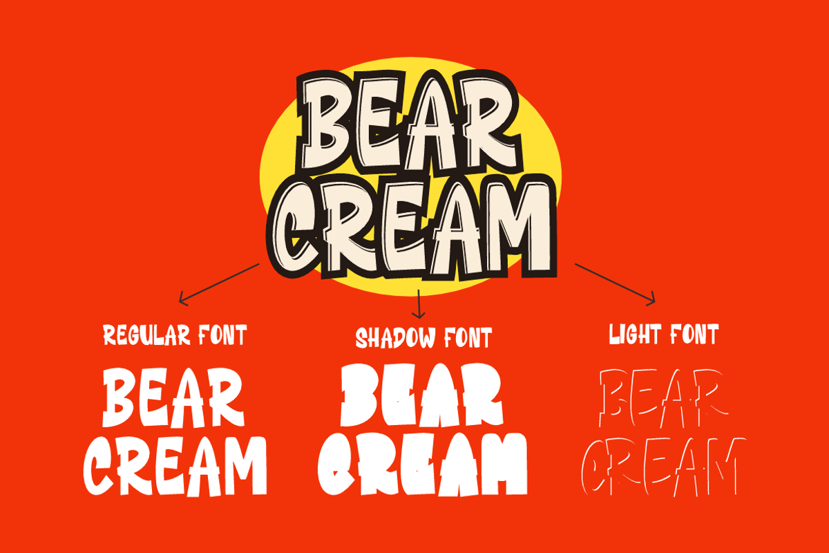 Bear Cream - Display Font, a Handwritten Font by QR Design Studio (Photo 4 of 7)