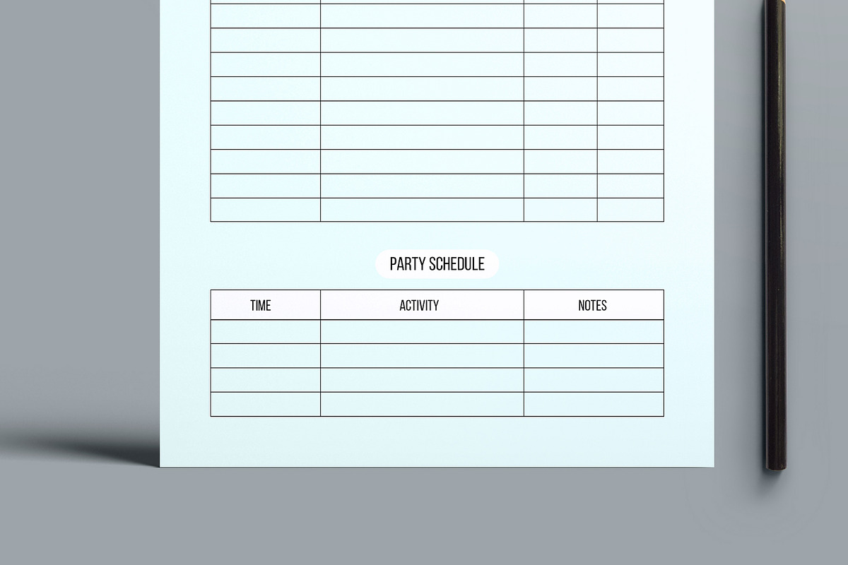 Birthday Party Planner Layout, a Stationery Template by MightyDesign (Photo 3 of 8)