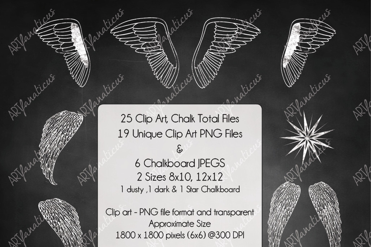 PHOTO ANGEL CHALK CLIPART, an Illustration by Artfanaticus (Photo 3 of 5)