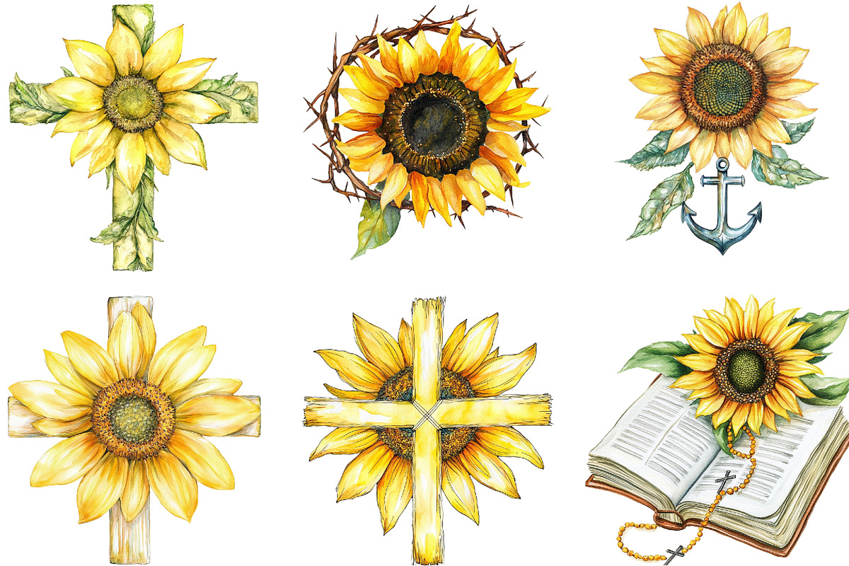 Sunflower Christian Sublimati, a Seasonal Illustration by DreamArtGraphic (Photo 2 of 4)