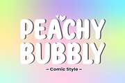 Peachy Bubbly - Display Font, a Sans Serif Font by KiddoGlyphs Studio (Thumbnail 1 of 4)