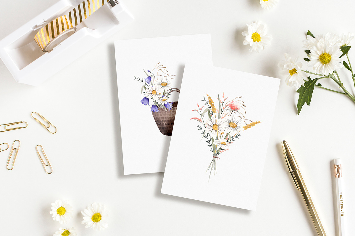 Watercolor Summer Flora clipart, an Illustration by YuliyaArtGarden (Photo 6 of 14)