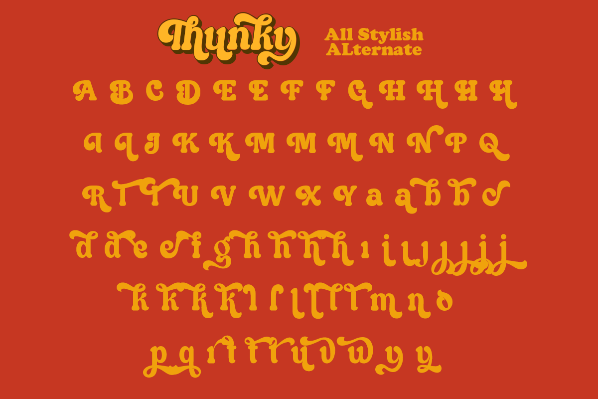 Thunky - Chunky Retro Typeface, a Serif Font by Pandeka Studio (Photo 12 of 13)