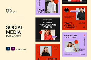 Vibrant Fashion Social Media Templat