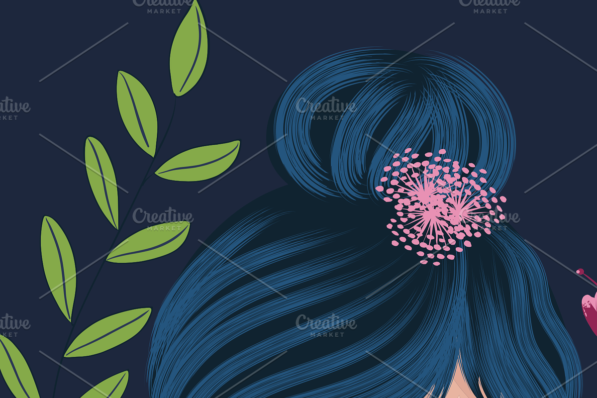 Set with cartoon girls - Cute girls, a Decorative Illustration by StudioLondon (Photo 12 of 12)