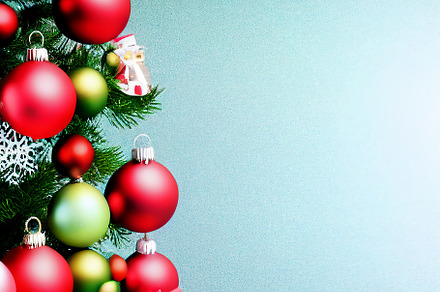 Christmas greeting card with copy space, a Background Photo by Grafvision photography