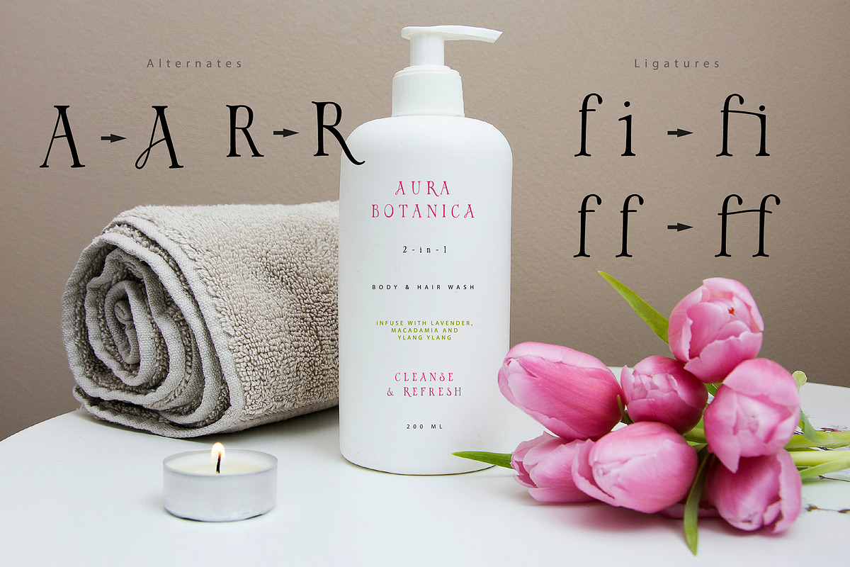 AVELIRA Elegant Skincare Serif Font, a Serif Font by chekart (Photo 4 of 12)