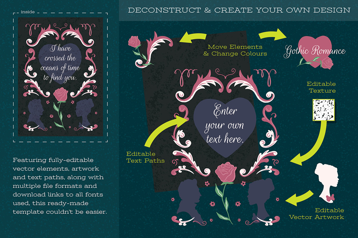 Gothic Romance Halloween Template, an Illustration by Wingsart Studio