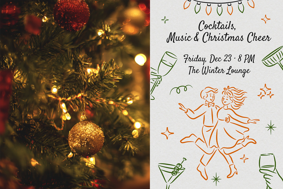Christmas Hand Drawn Illustrations, a Seasonal Illustration by NatalieArtShop (Photo 11 of 13)