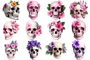 Floral Skull Clipart Png, an Illustration by Forhadx5 (Thumbnail 6 of 6)